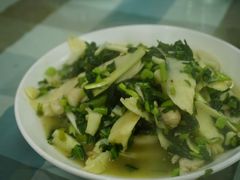 咸菜蘑菇炒冬笋-南花桥羊肉馆