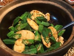 豆酱炒秋葵-南拳十三姨·潮汕砂锅粥(世纪金源店)