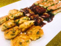 煎酿尖椒拼煎墨鱼饼-六婶西关小厨(光塔路店)