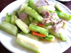 胜瓜炒展肉-阿二靓汤(建设店)