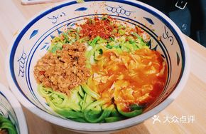 Spinach Noodles with Mixed Sauce