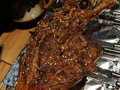 烤羊排-路边摊小炉子烧烤