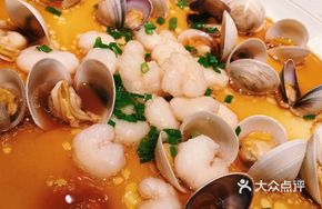 Fresh Shrimp and Clam Stuffed Egg