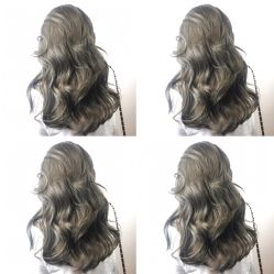 甜美公主卷，青灰色-意念造型