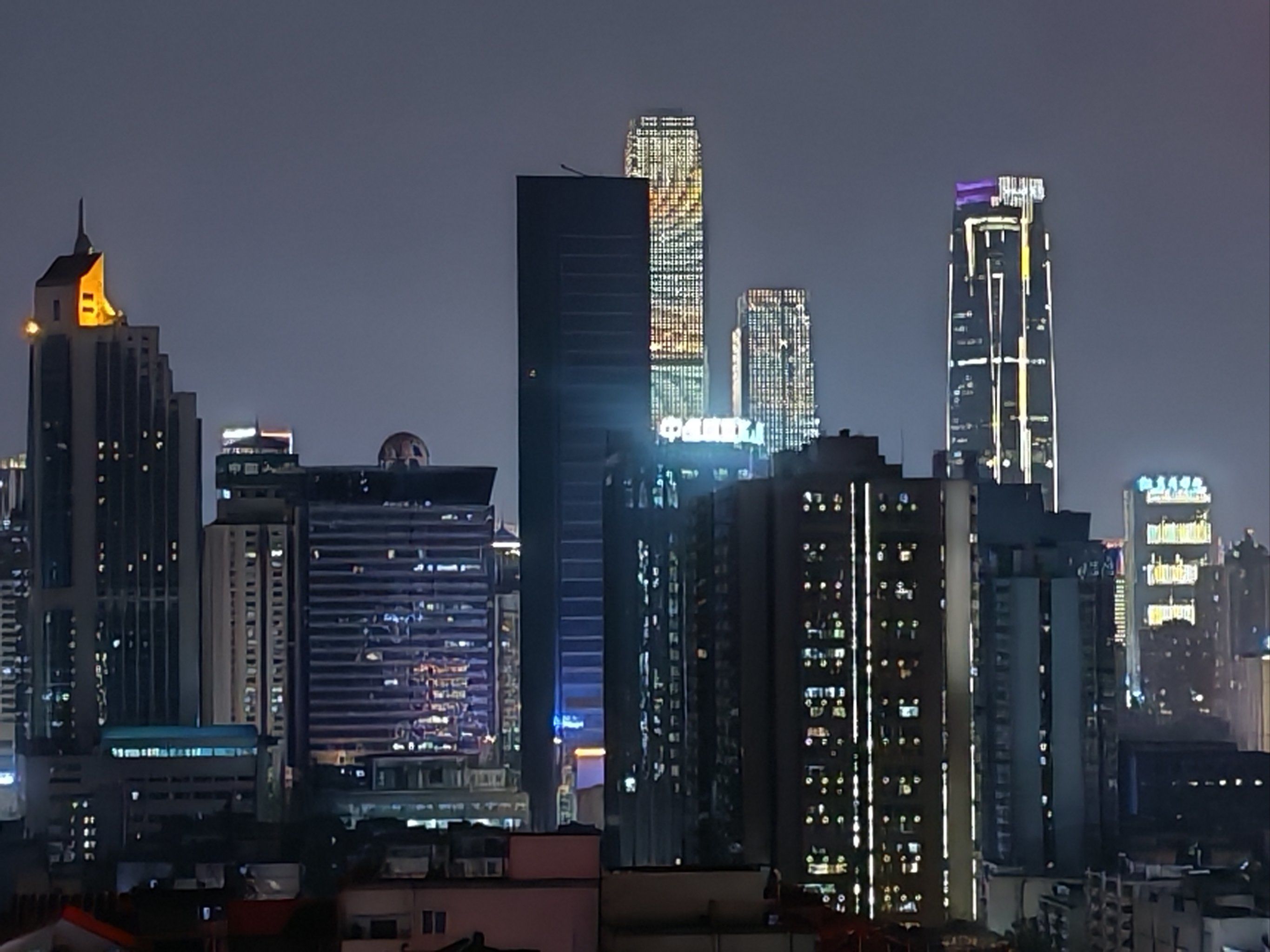 在国金中心看步行街夜景