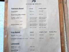 菜单-% Arabica(京都东山店)