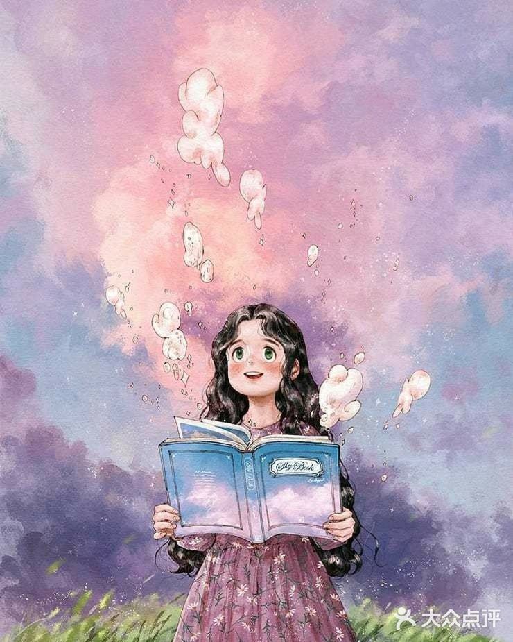 让画笔，呈现那个纯真的你[亲亲]