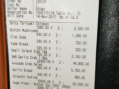 账单-Ministry of Crab(科伦坡店)