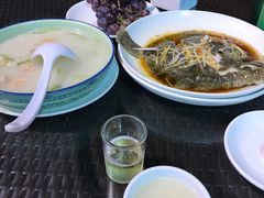 清蒸多宝鱼-四海鲜渔家菜(黄金海岸店)