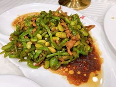 青椒毛豆米肉丝-怡园饭店-餐厅(四望亭店)