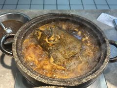 -海派美食·家宴海鲜青岛菜·石锅鲽鱼头(东方城店)