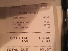 账单-Keens Steakhouse