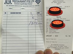 账单-新加坡Zam Zam餐馆