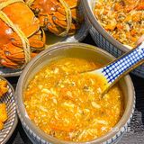 成都12只蟹做一碗蟹黄捞面‼️盆都舔干净了！ 