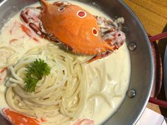 蟹肉奶油意面-赤火牛排(金狮广场店)