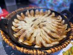 大公鸡粘卷子-华盛园卷子王农家菜水库鱼