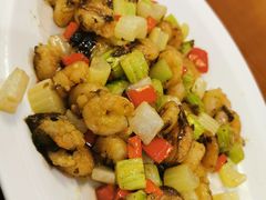 榄菜时蔬炒虾丁-燕风楼烤鸭店(建设总店)
