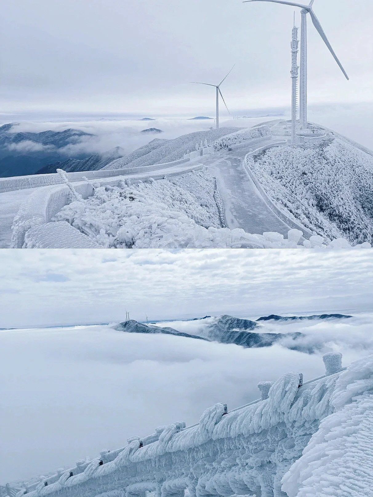 蓝山县西峰岭和广东省清远市连州市交界)

90云冰山景点与介绍