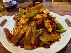 葱姜炒蛏子-老姑砂锅·烧烤天津菜(体北道店)