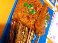 烤水豆腐-老表记广西宵夜螺蛳鸭脚煲(西大店)