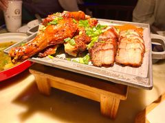 烤肉烤鸡双拼-绿茶餐厅(成都大悦城店)