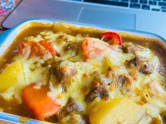 咖喱牛肉焗饭-大书房咖啡(中传国交店)