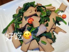 芥兰叶蛋干-沙力海美食城 西北特色菜 烤肉店(北门坡店)
