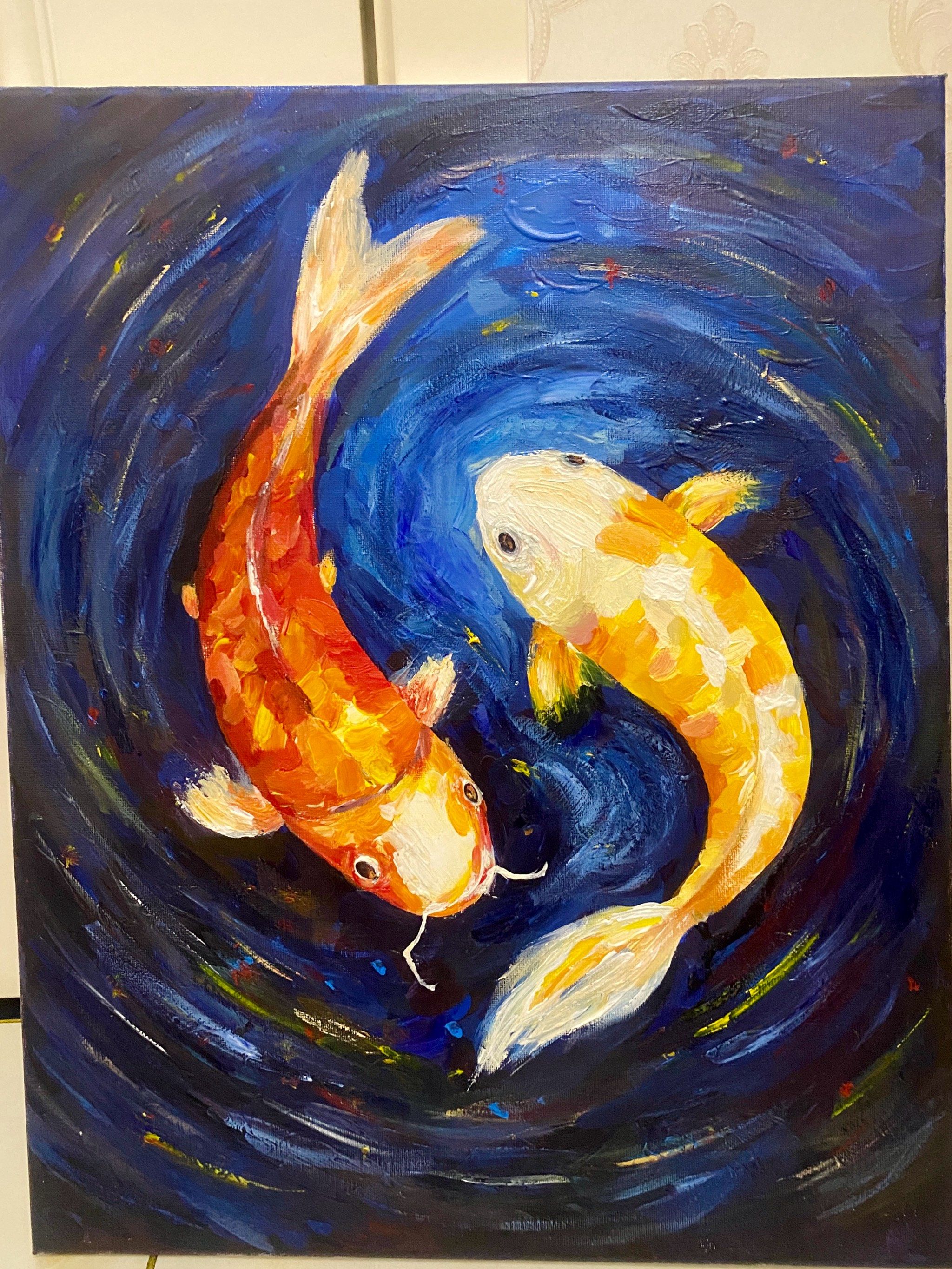 画了鱼,没看原图时都说很不错,看之后哑口无言