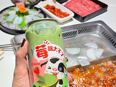 草莓抹茶牛乳-海底捞火锅(万丰桥店)