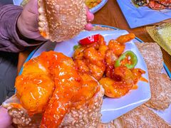 -东来菜馆•手抓海鲜家常菜•海鲜锅贴(鸽子窝店)
