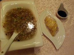 菌菇羹和大榭土鸡-大榭国际大酒店-中餐厅