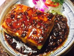 鲜菇酱拌自制芝士豆腐-上楼私房菜(院士路店)