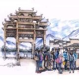 耿庆雷徽州古村落作品欣赏[加油][加油]