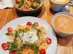 温泉蛋奶油培根细扁面-Brut Eatery悦璞食堂(愚园路店)