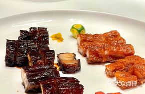 Black Char Siu with Crispy Roast Pork
