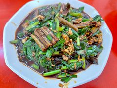 韭菜炒长鱼-三百碗宝应长鱼面(板仓街店)