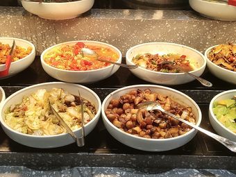 饭满鲜·小碗菜(万达店)推荐菜:锅贴鸭血粉丝汤原味三件快餐简餐