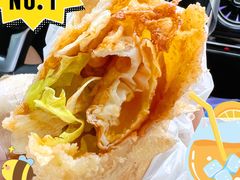 -小红车炸蛋葱油饼