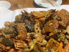 -东来菜馆•手抓海鲜家常菜•海鲜锅贴(鸽子窝店)