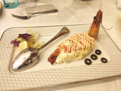 马乃士大虾配时蔬-莫斯科餐厅