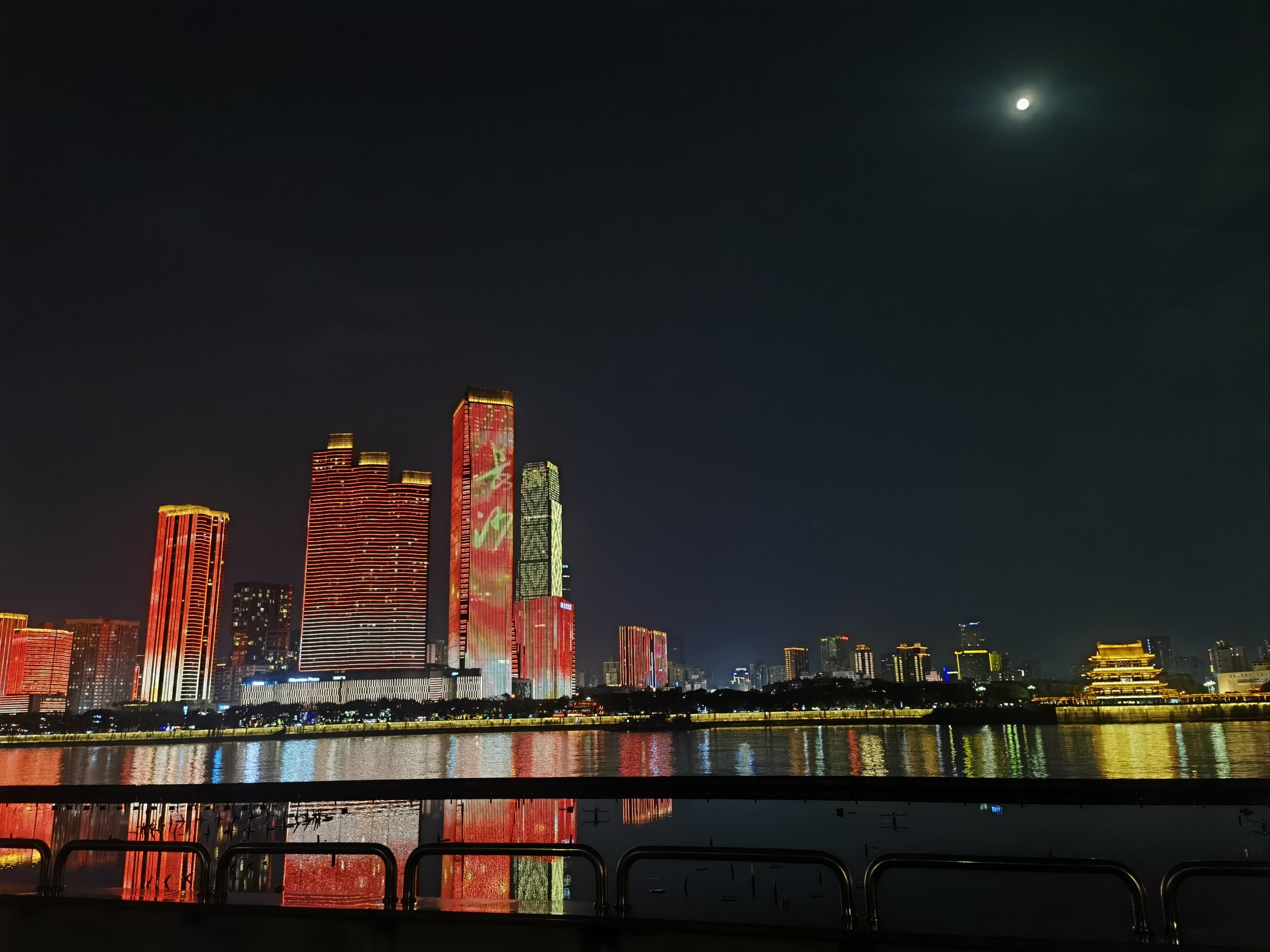 橘子洲夜景真实照片图片