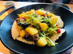 一个锅巴和时蔬-薇酌饮·陕西菜(南门外店)