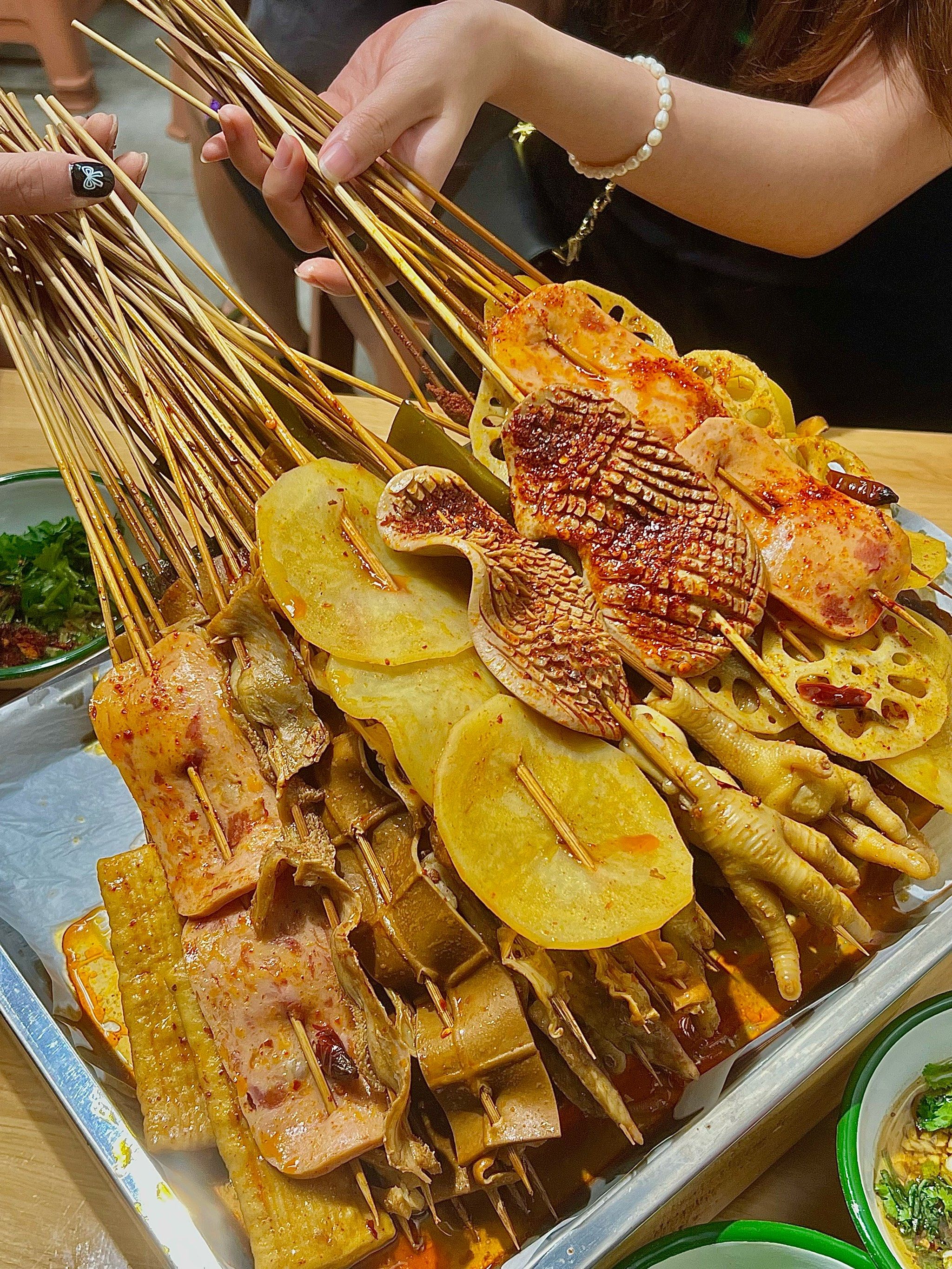 如果去马家巷只吃一家!一定要吃剑阁麻辣串🍢