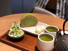 日式辻利抹茶蛋糕卷套餐-辻利茶舖TSUJIRI(万象天地店)