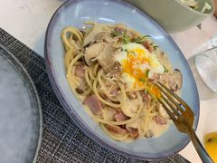 奶油汁培根溏心蛋意面-Future&Kitchen