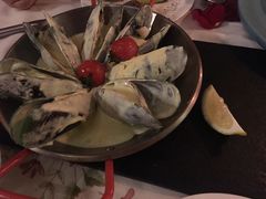 新西兰青口贝配蒜香奶油汁-花·fleur古董西餐厅(西城夜未央店)