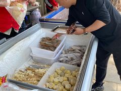 自助取餐区-尚庄度假村·庭台树下·户外烧烤·团建CS·轰趴营地(上庄水库店)