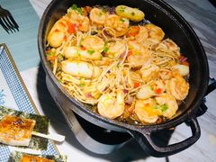 花开彩虹生焗虾仁-蜜桃花开·中西融合菜E&W(南长街店)