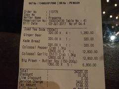 账单-Ministry of Crab(科伦坡店)