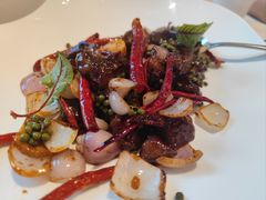 鲜花椒黑蒜焗牛肉粒-月福京味斋·烤鸭店·北京菜(鼓楼总店)